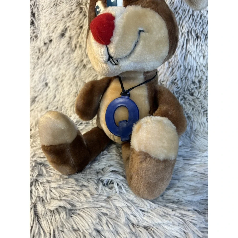 Vtg 1985 Russ Berrie Nestle‎ Quik Bunny Sitting Plush Blue 